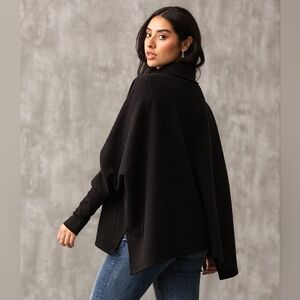 BUCKLE Gray Zip-Up Poncho